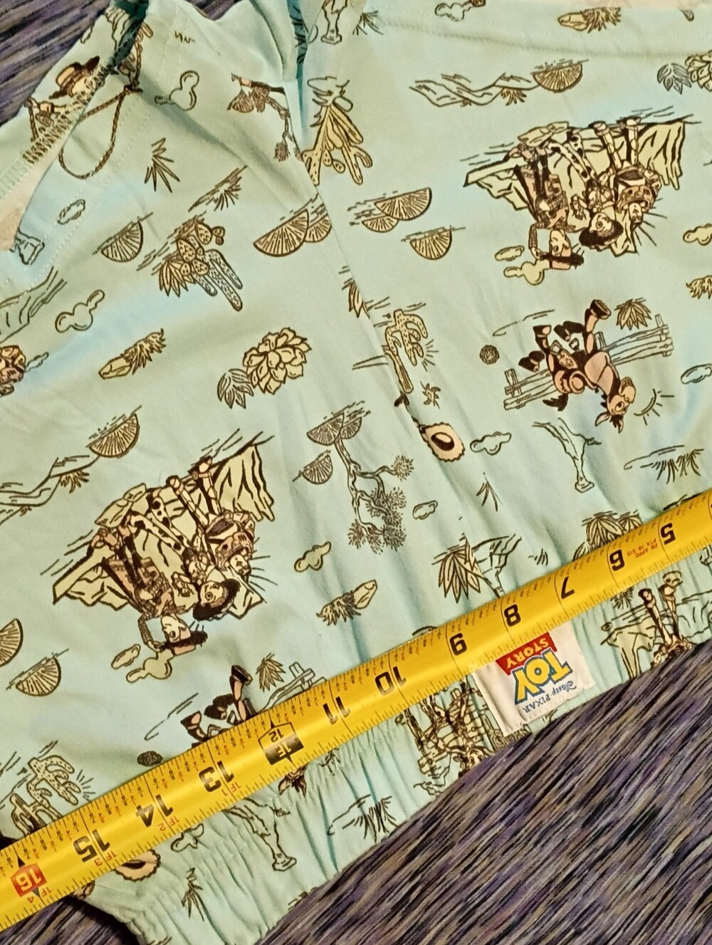 Women’s Light Blue Printed Lounge Shorts - Picture 2 of 5